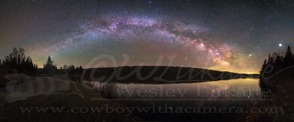 Milky Way over Lake Francis