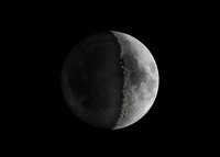 Earthshine on Waxing Crescent Moon (30%)