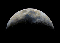 Waxing Crescent Moon in Colour (30%)